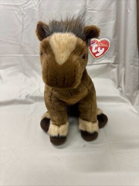 Ty Brown & Cream Horse Plush with Mane